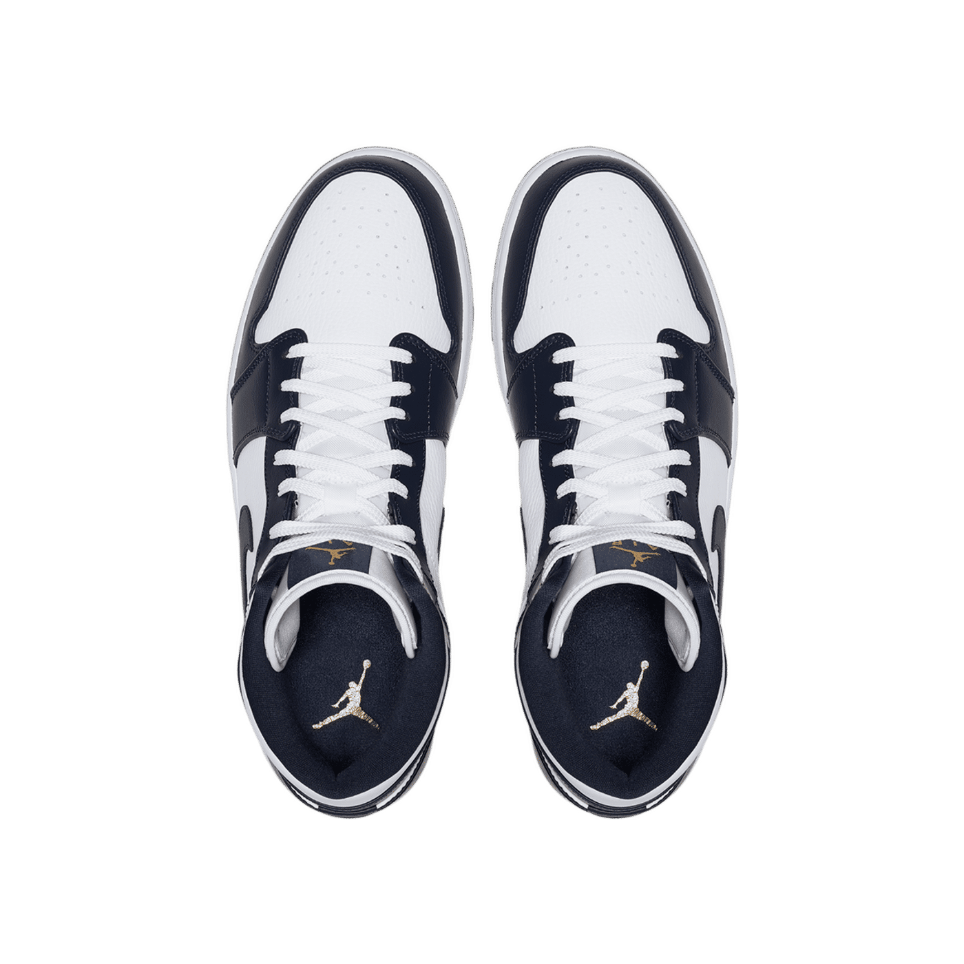 Air Jordan 1 Mid "White/Metallic Gold/Obsidian" | 554724-174