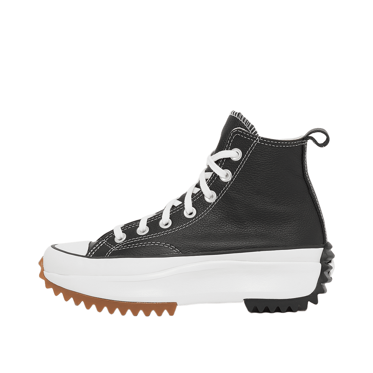 Converse Run Star Hike Platform Foundational Leather "Black/White/Gum" | A04292C