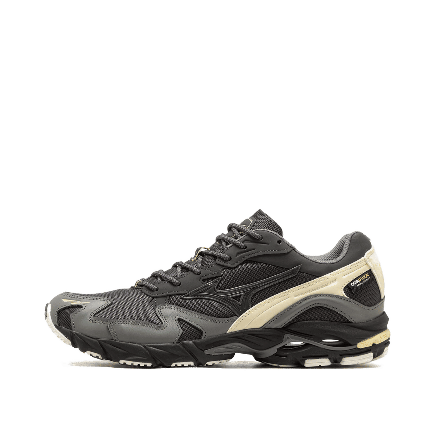 Mizuno Wave Rider 10 Cordura "Black Sand/Quiet Shade/Banana Crape" | D1GA256301