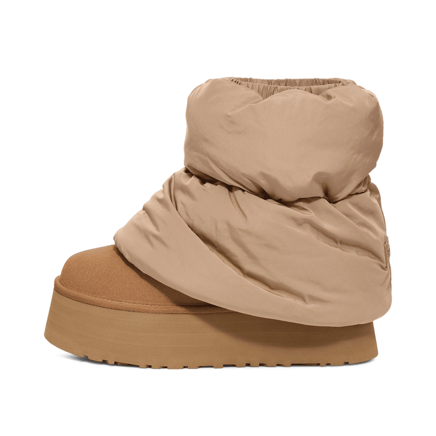 UGG Wmns Classic Mini Dipper Puffer 'Amphora Chestnut' | Tan | Women's Size 7