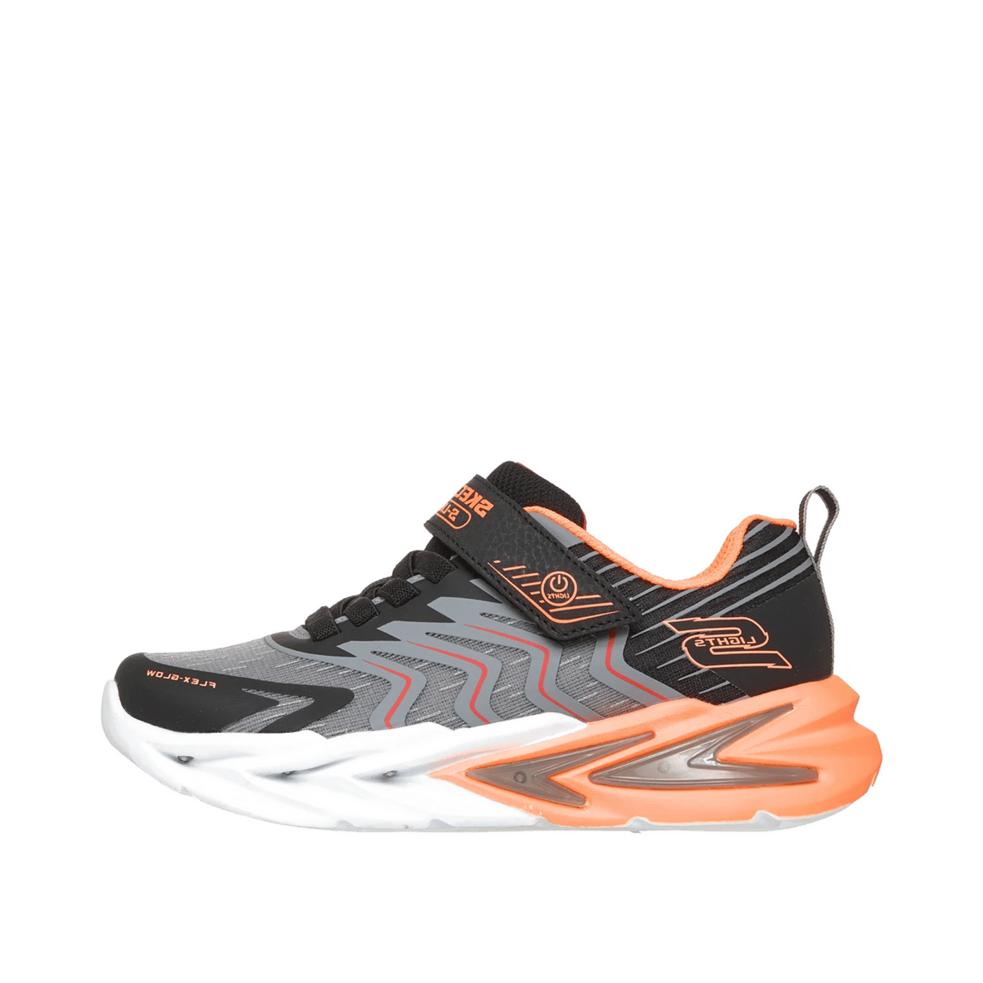 Skechers S-Lights Flex-Glow Ultra - Prism-Pacer "Black/Charcoal" | 400141LCBKCC