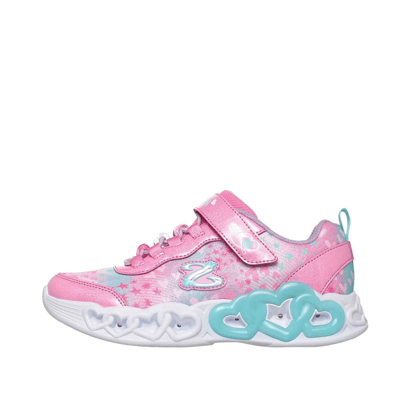 Skechers Infinite Heart Lights "Heart Jewels - Pink" | 303261LPKMT
