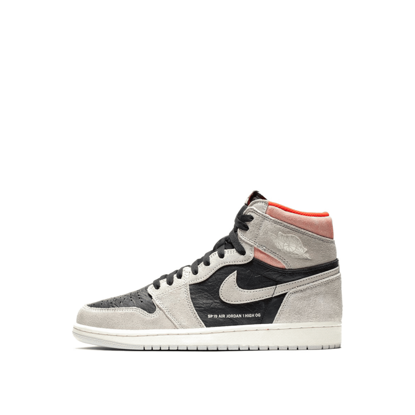 Air Jordan 1 High OG "Neutral Grey/Hyper Crimson/White/Black" | 555088-018