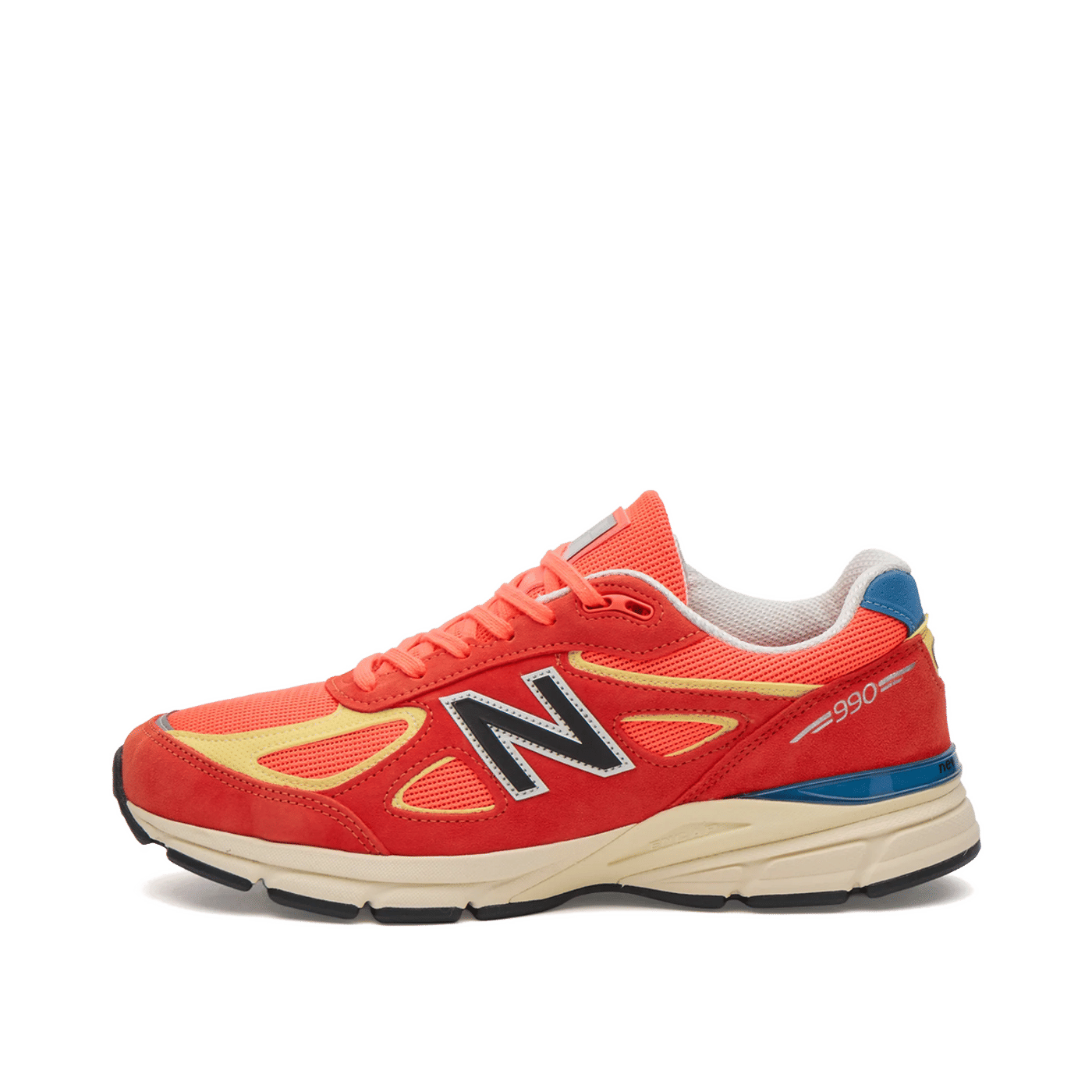 New Balance 990 v4 Made in USA "Urgent Red / Maize / Sea Stone" | U99076B