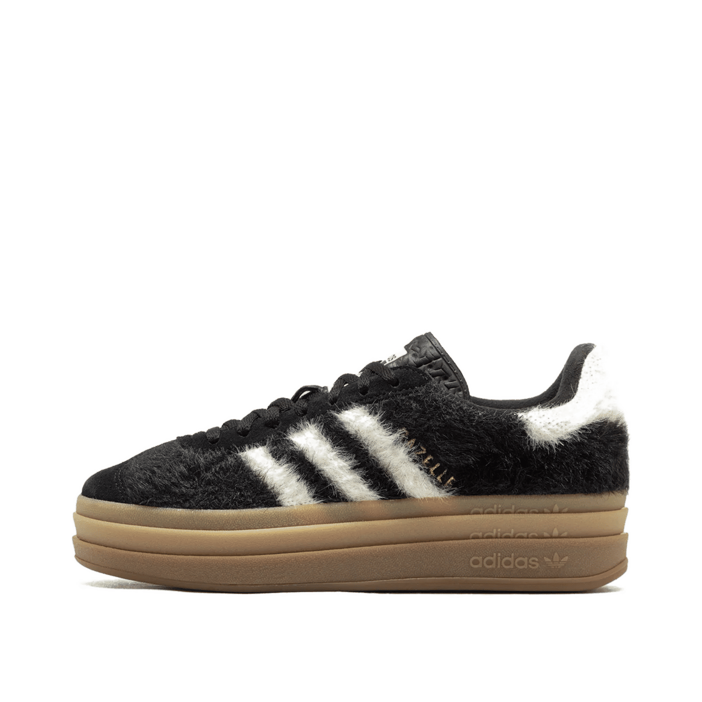 Adidas Gazelle Bold W "Core Black/Crew White/Gold Metallic" | JS3907