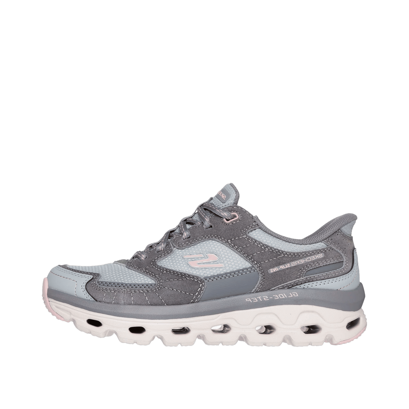 Skechers Paradise Valley Slip-Ins Glide-Step Sole "Grey/Pink" | 180268GYPK