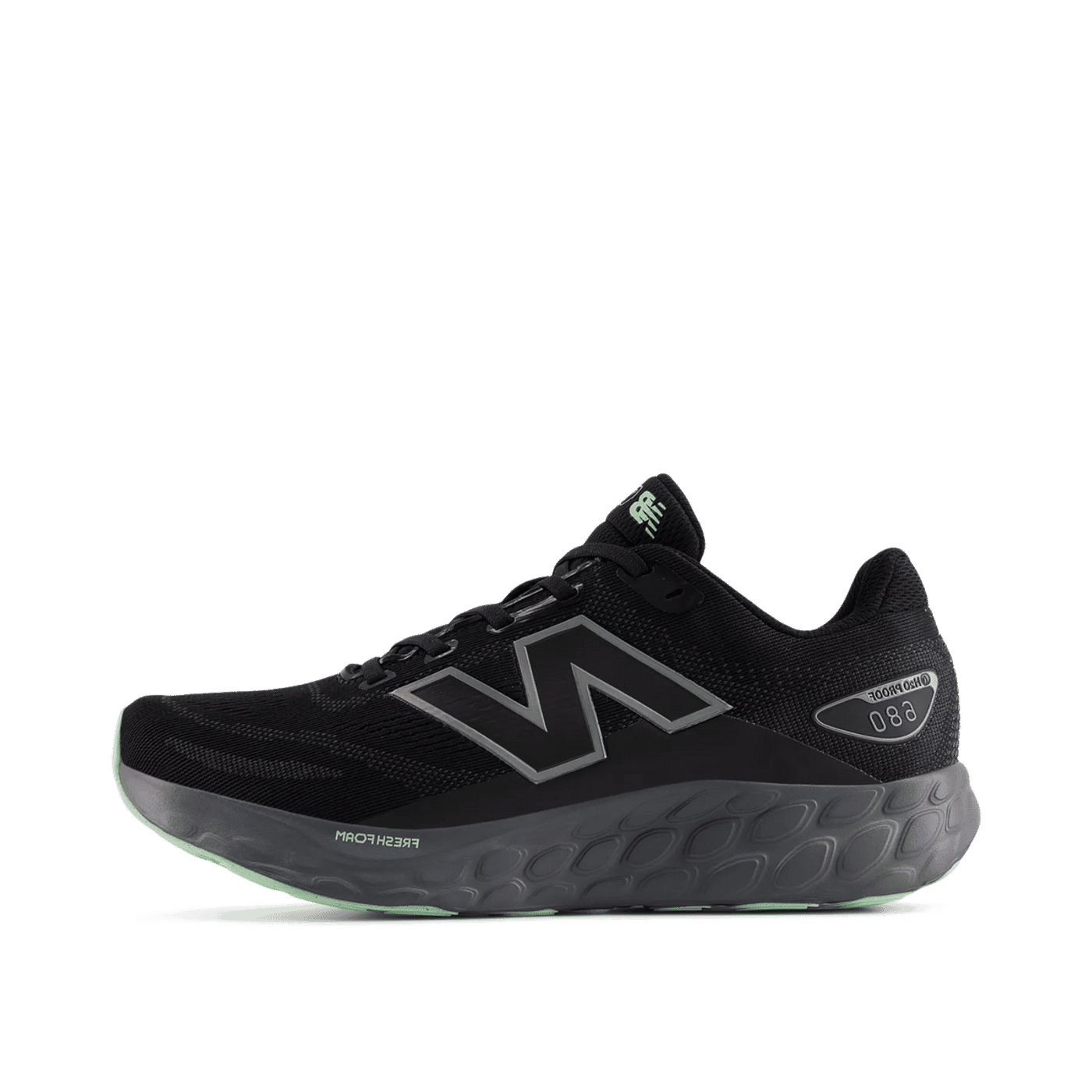New Balance Fresh Foam 680 V8 Waterproof "Black/Grey/Green" | W680WBK8