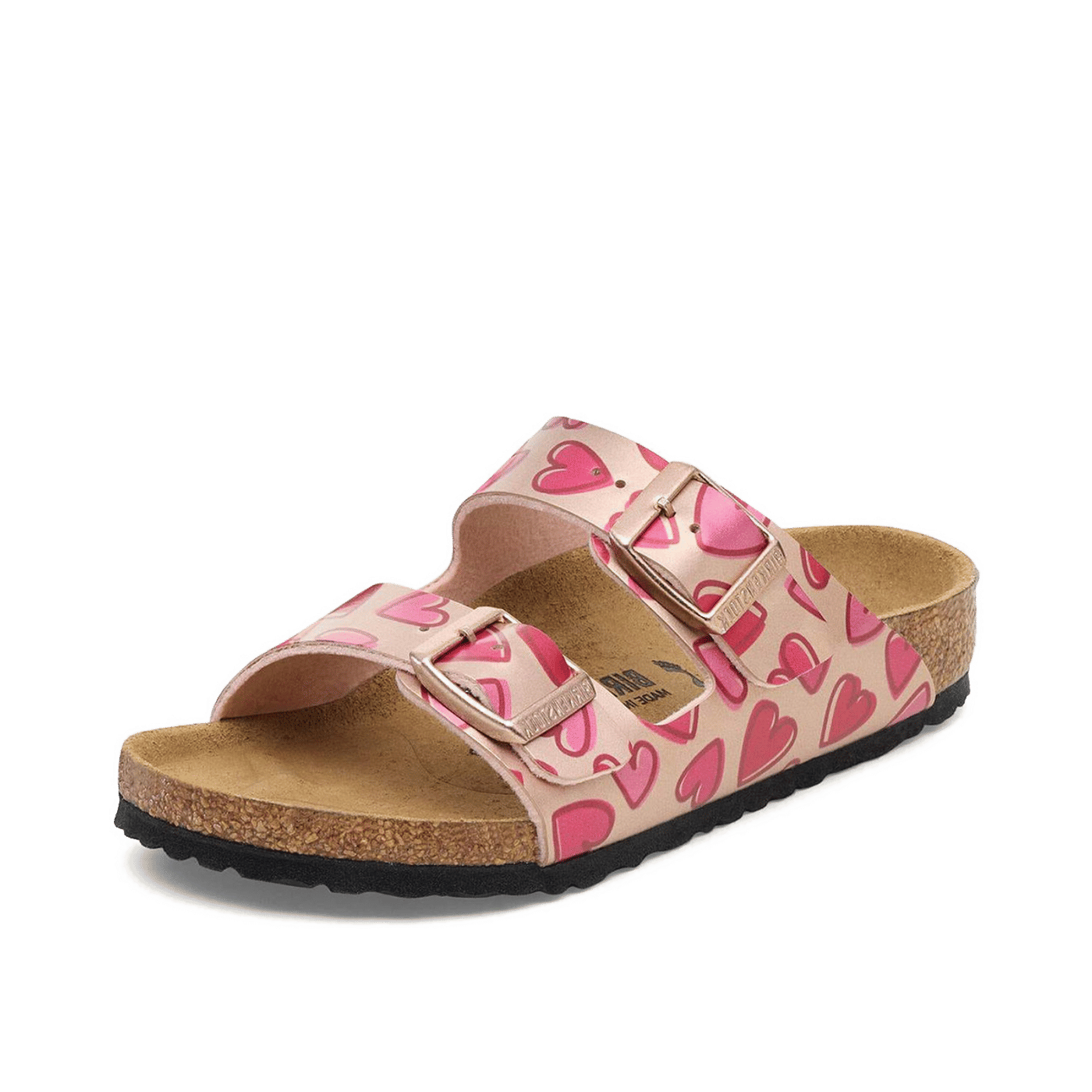 Birkenstock Arizona Birko-Flor Narrow "Electric Metallic Copper Hearts" | 1030445
