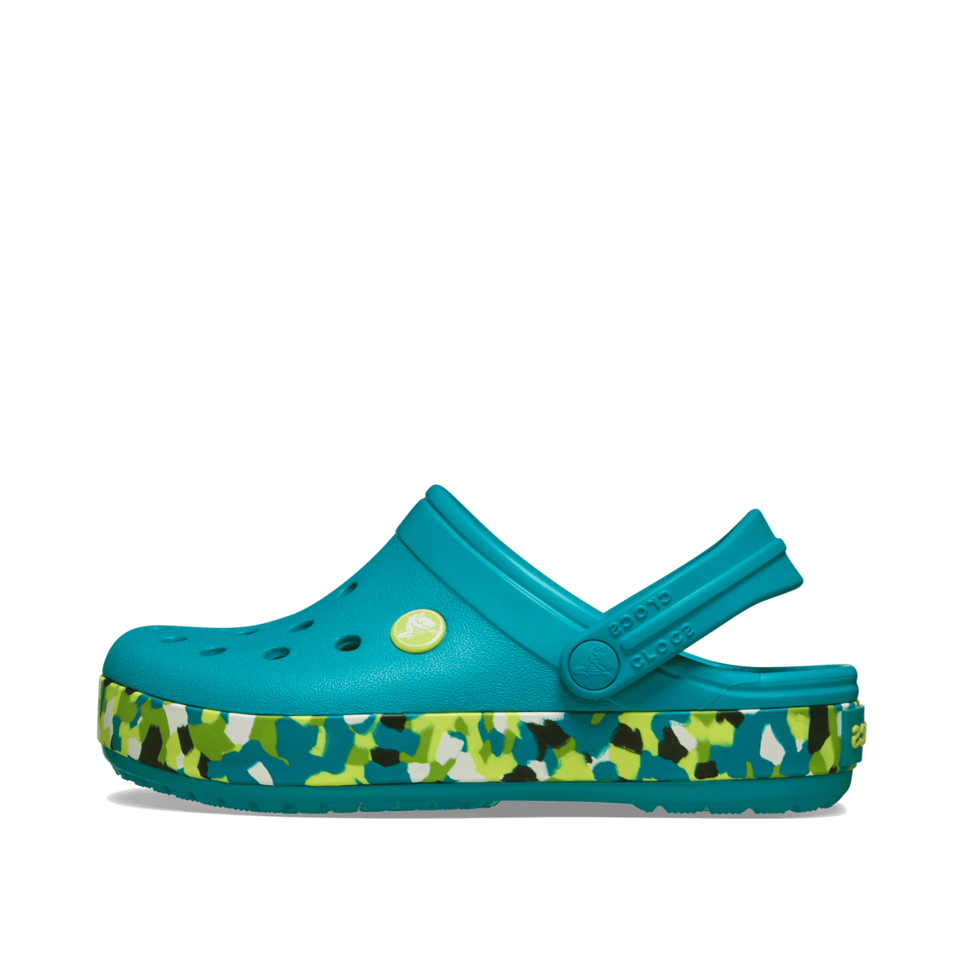 Crocs Crocband Glow Confetti Band Clog "Turbo Teal/Multi" | 2125233BU