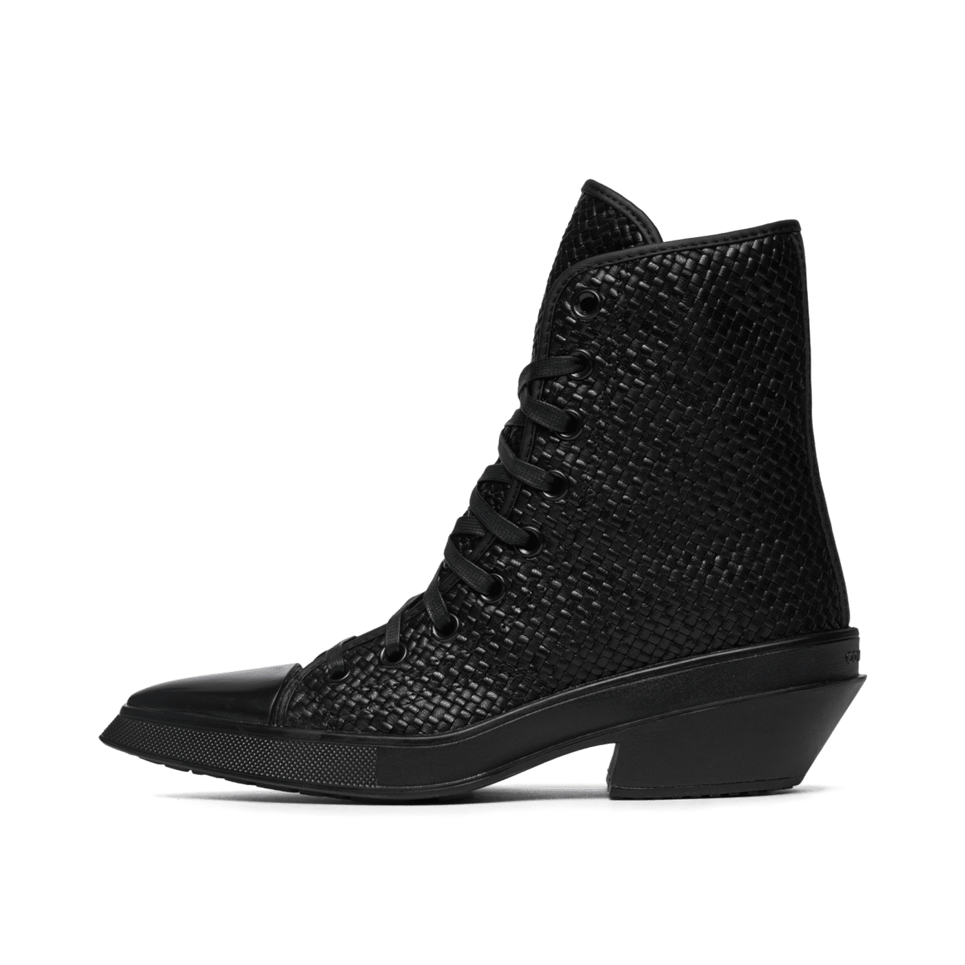 Converse Chuck 70 De Luxe Pointed Platform Woven Leather "Black/Egret/Black" | A15435C
