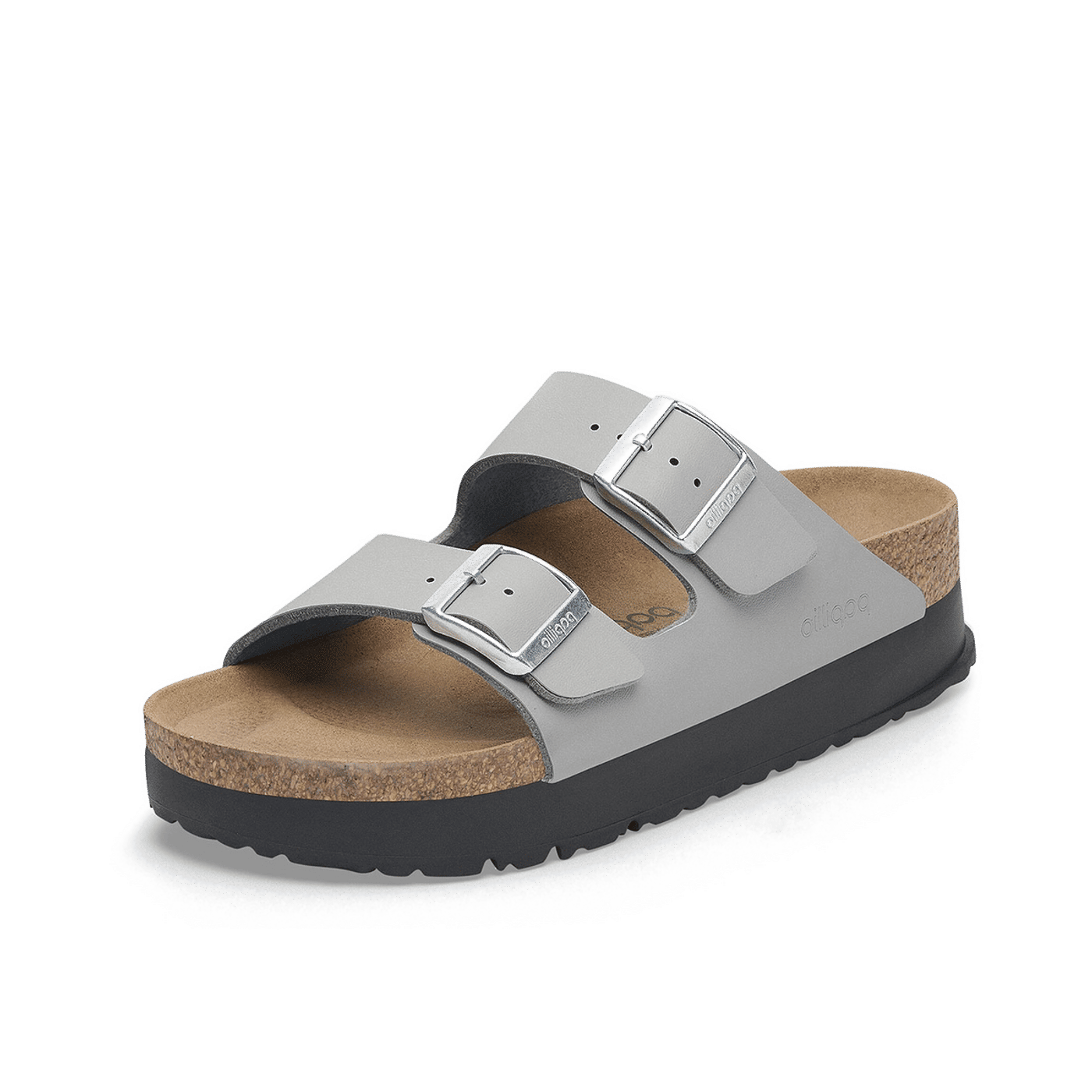 Birkenstock Arizona PAP Flex Platform Birko-Flor Narrow Fit Womens "Grey" | 1028439