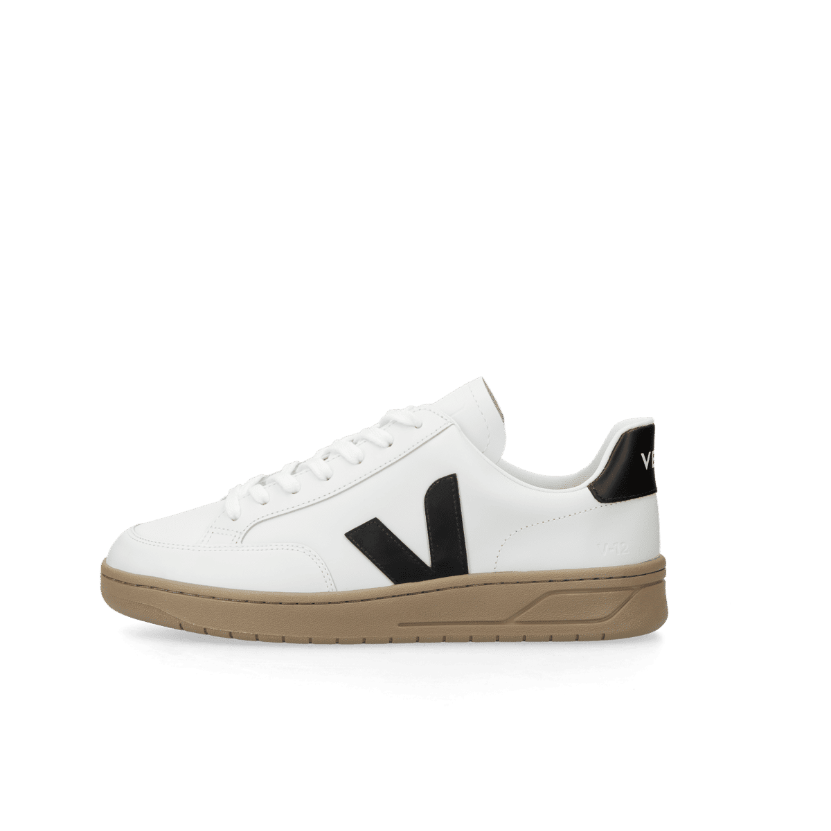 VEJA V-12 Leather "Extra White/Black/Dune" | XD0203640