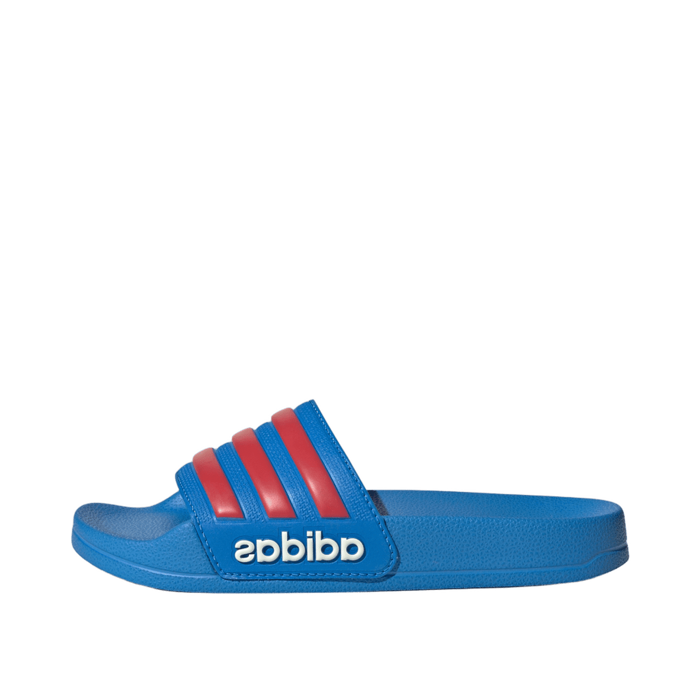Adidas Adilette Shower Slide "Lucid Ray Blue / Semi Lucid Red / Off White" | JS2524