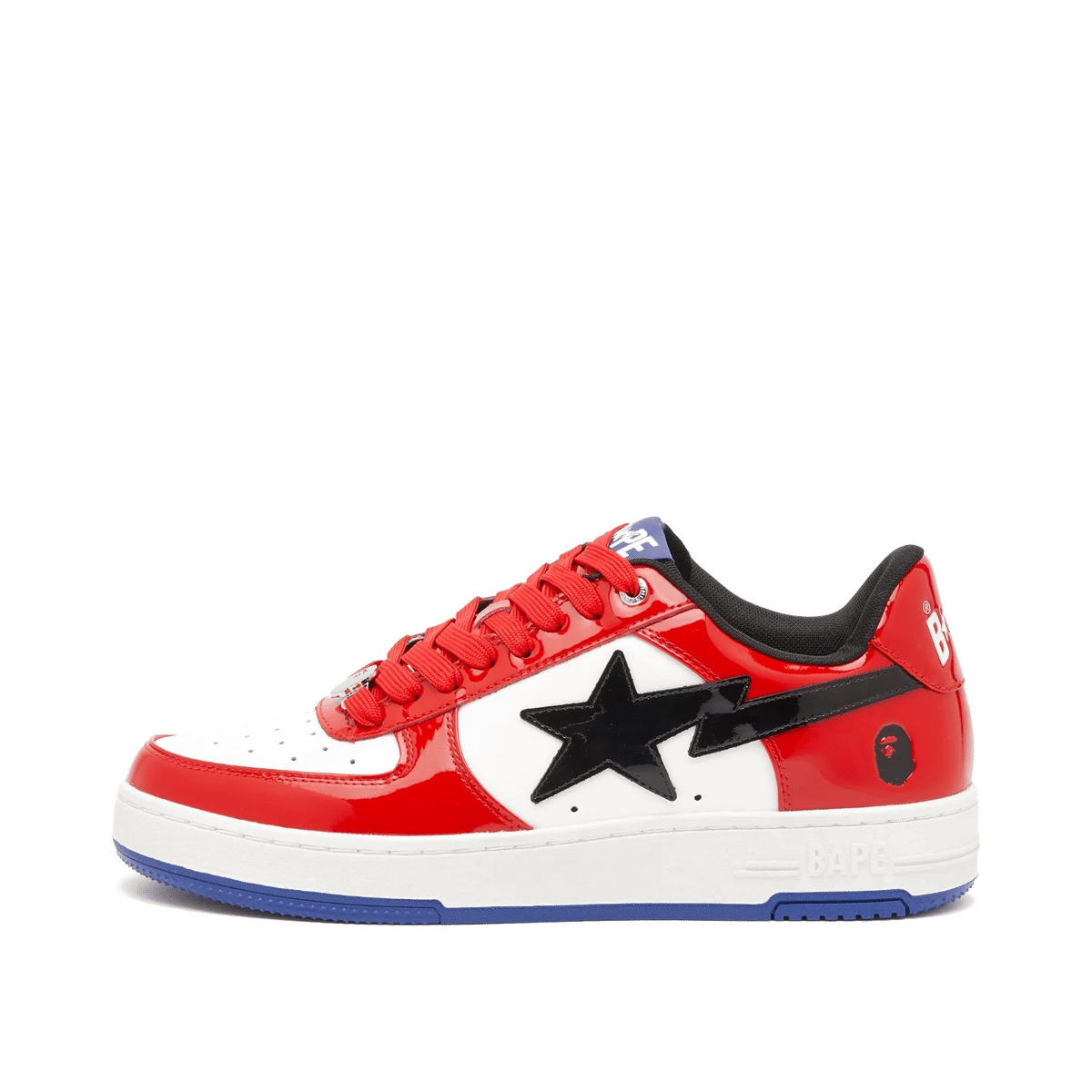 A Bathing Ape Patent Leather Bape Sta "Red/White/Black" | 001FWK801301MRED