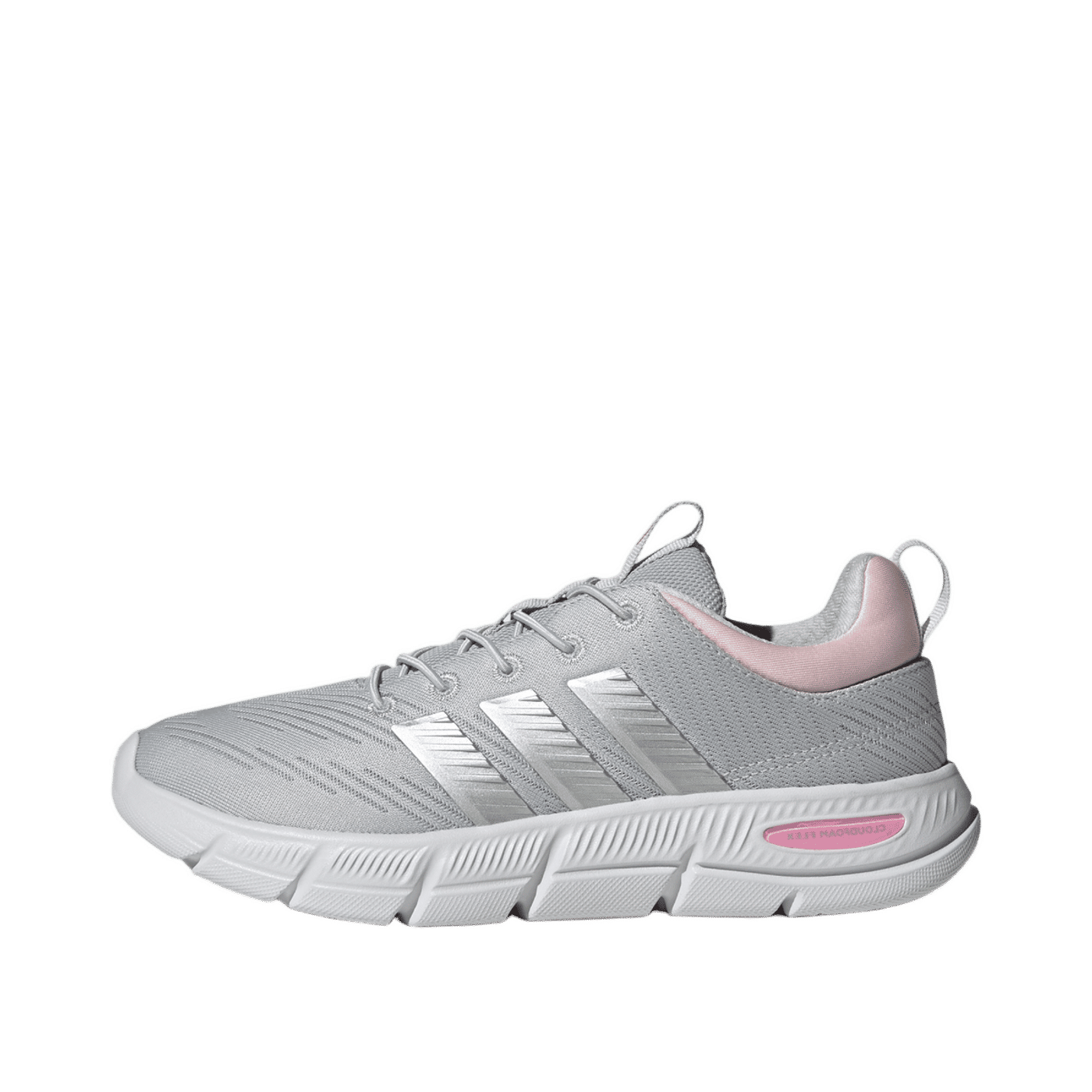 Adidas Cloudfoam Flex Elastic Laces "Light Solid Grey / Matte Silver / Clear Pink" | HQ4932