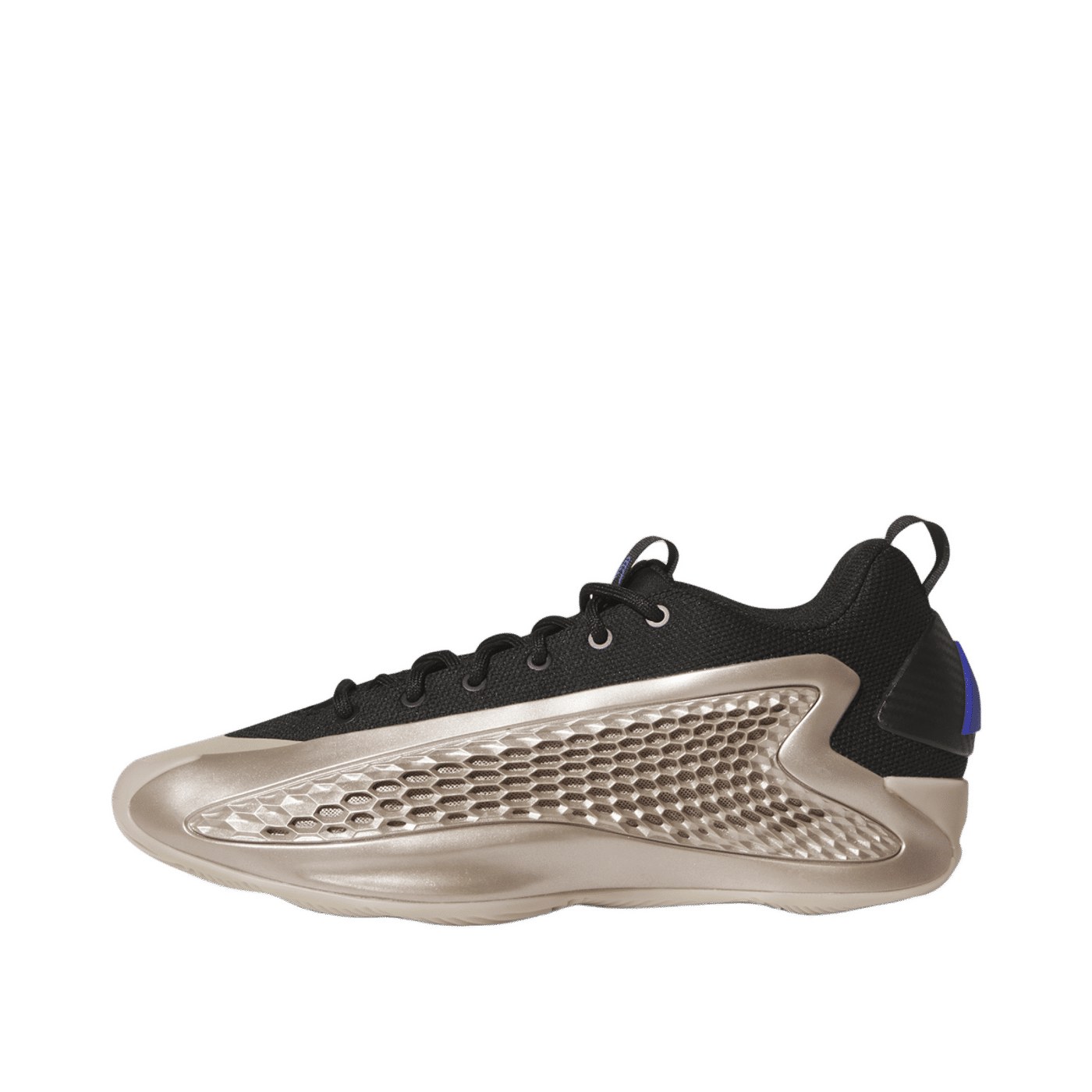 Adidas Anthony Edwards 1 Low "Champagne Metallic / Core Black / Lucid Blue" | JQ6133