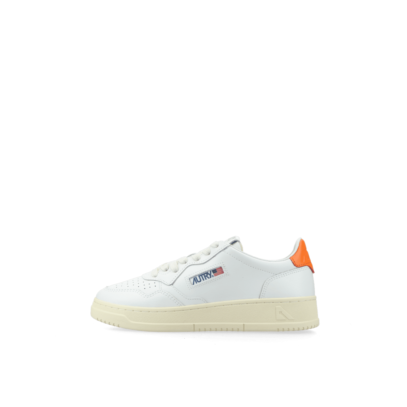Autry Medalist Low W "Leather White/Orange" | AULWLL26