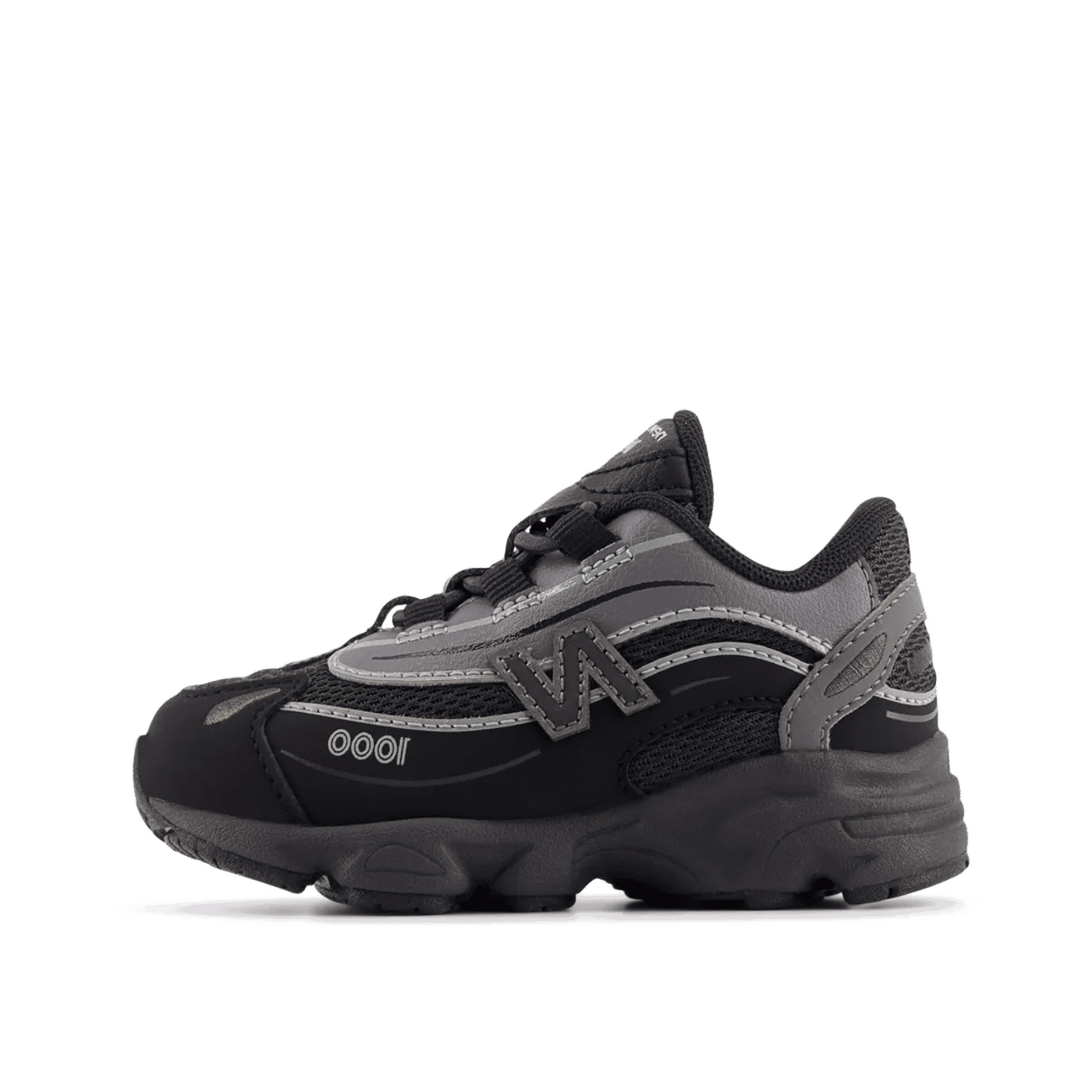 New Balance 1000 Kids Bungee Lace "Black/Grey" | I100072C