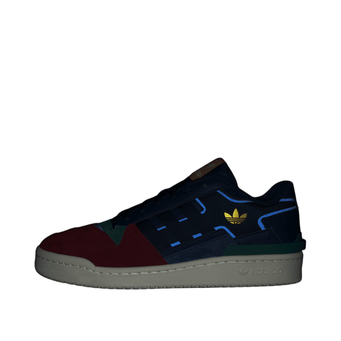 Adidas Forum Exhibit 2.0 "Team Collegiate Burgundy 2 / Collegiate Navy / Collegiate Green" | HQ7116