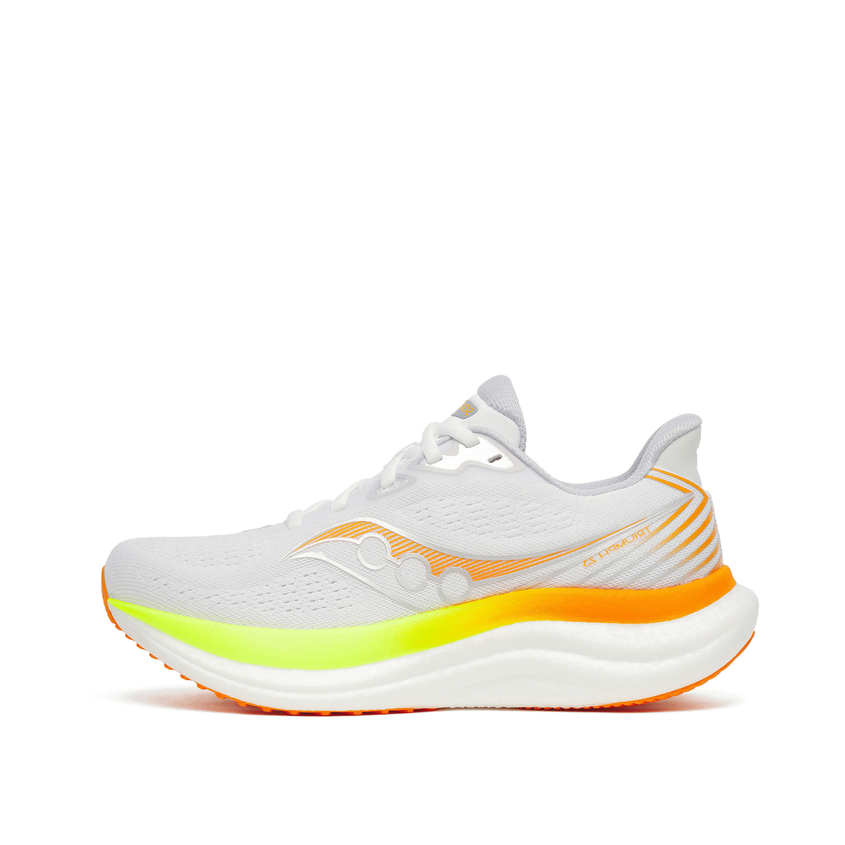 Saucony Triumph 23 Neutrale schoen Dames-wit, citroengeel